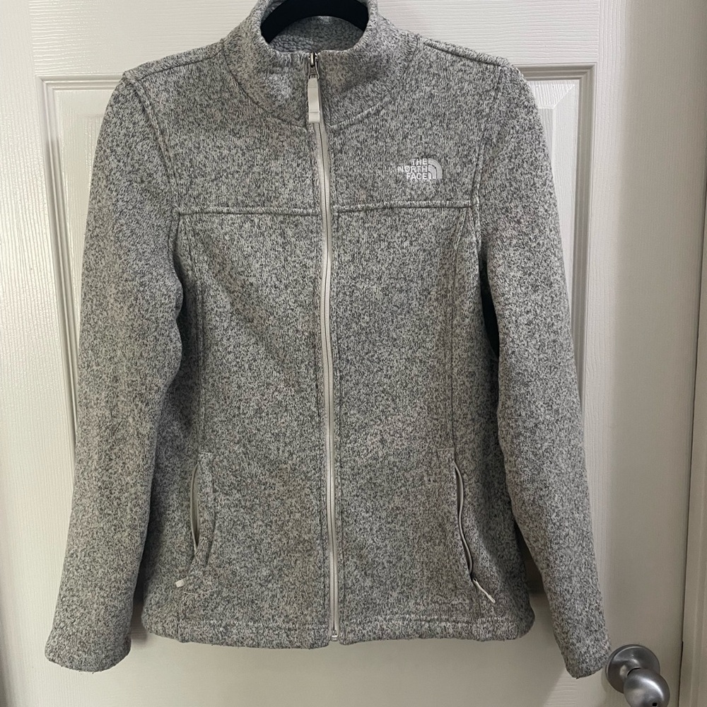 The North Face Gray Ski Jacket Full-Zip Fleece